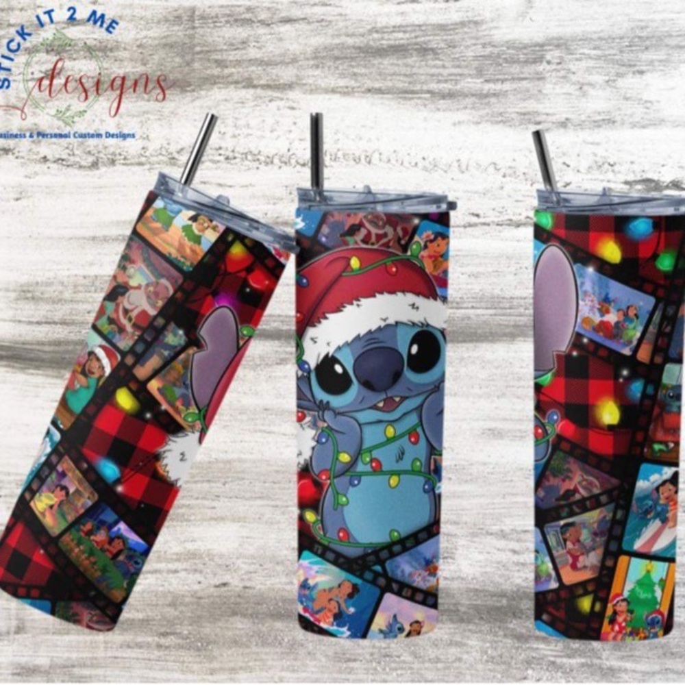 Stitch Christmas Light tumbler- 20oz
